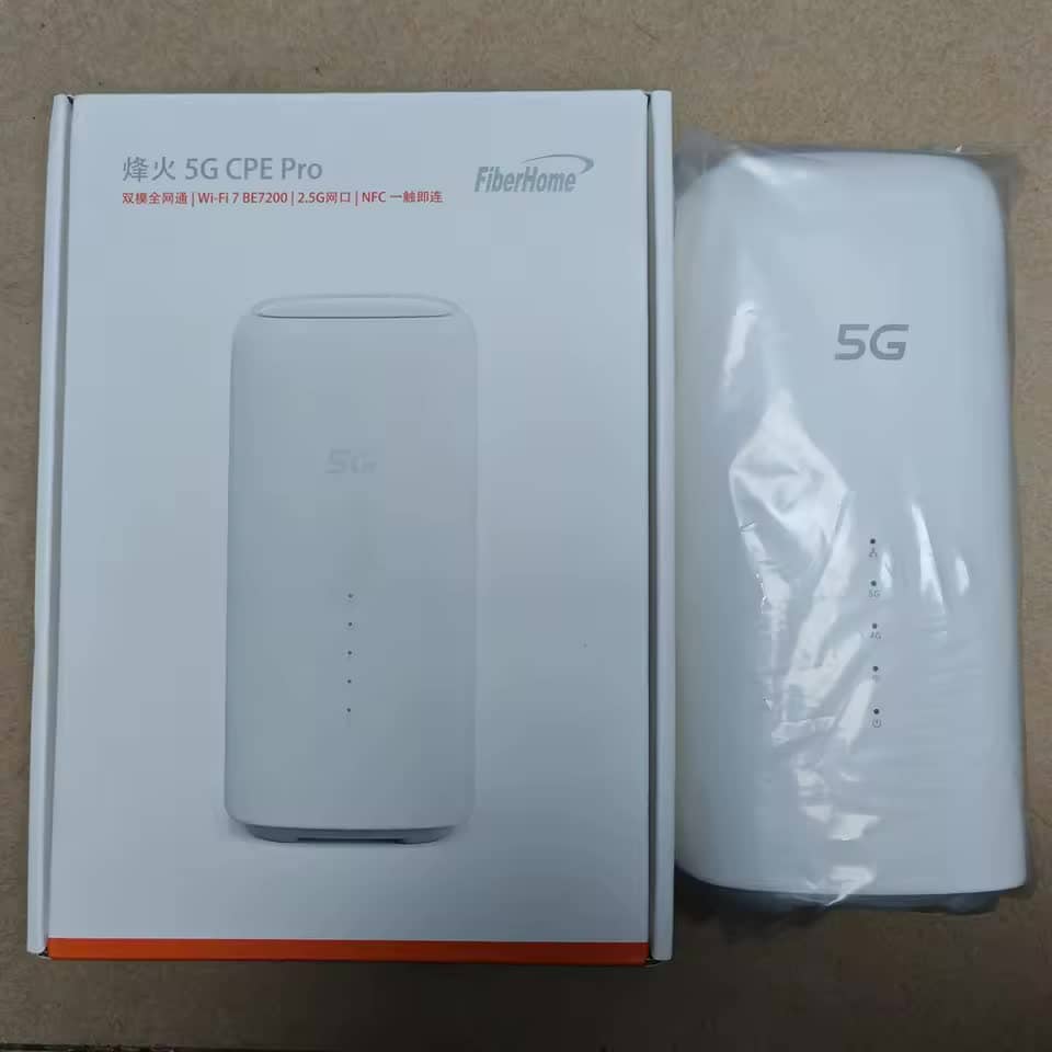 FiberHome 5G CPE Pro LG6851F Odblokovaný WiFi 7 Router s NFC, Dvojitými ...