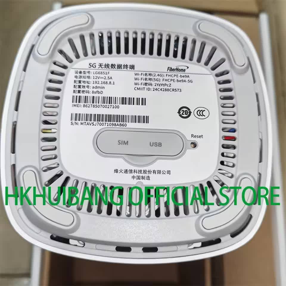 FiberHome 5G CPE Pro LG6851F Odblokovaný WiFi 7 Router s NFC, Dvojitými ...